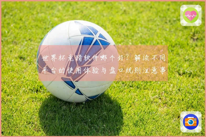 世界杯竞猜软件哪个好？解读不同平台的使用体验与盘口规则注意事项